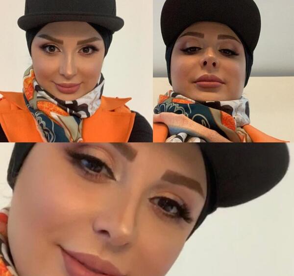 عکس نیوشا ضیغمی با کلاه