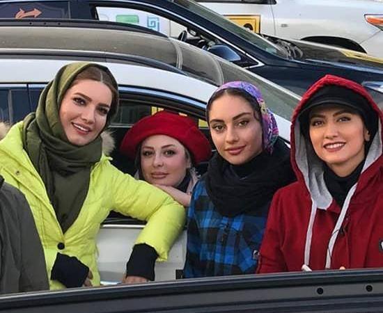 عکس نیوشا ضیغمی با کلاه