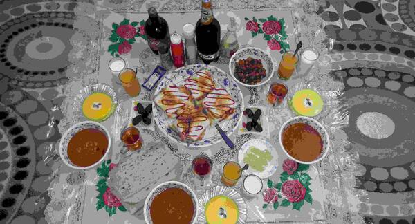 عکس سفره افطار نی نی سایت