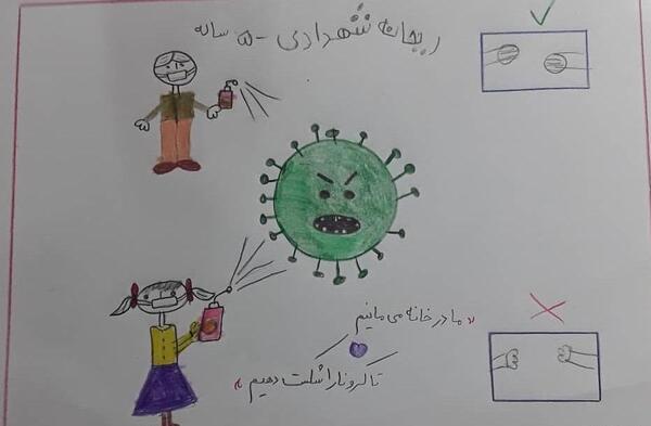 عکس کرونا برای نقاشی