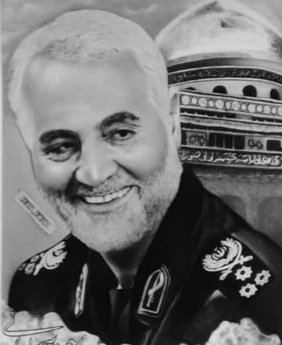 عکس طراحی چهره قاسم سلیمانی