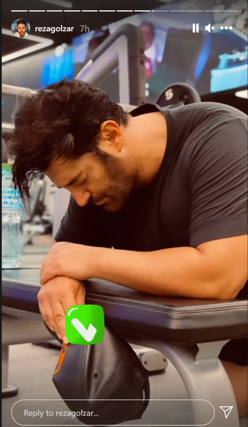 عکس گلزار در باشگاه بدنسازی