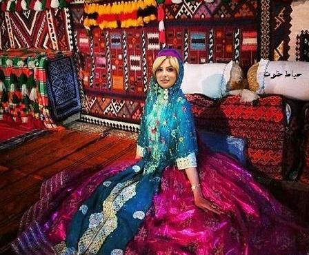 عکس نیوشا ضیغمی در لباس کردی