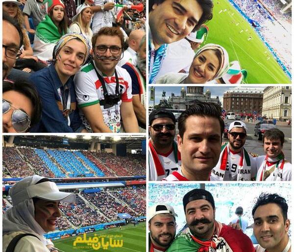 عکس بازیگران در جام جهانی روسیه