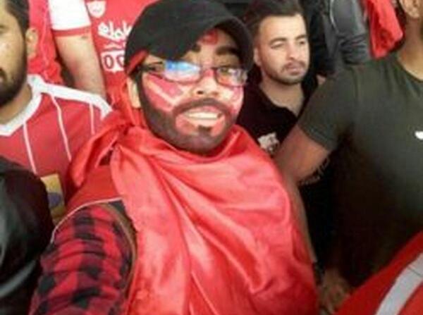 عکس زن طرفدار پرسپولیس