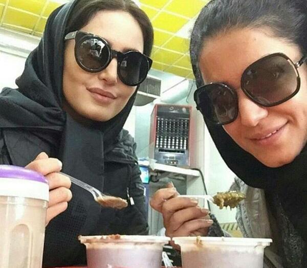 عکس الناز و خواهرش