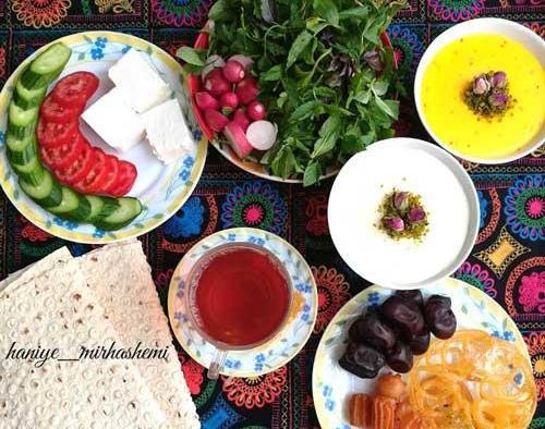 عکس سفره افطار ساده شیک