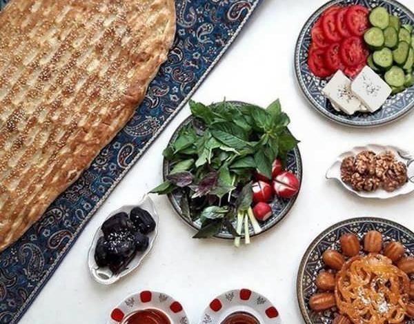 عکس سفره افطار ساده شیک