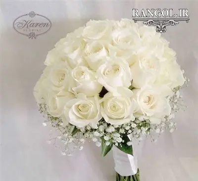 عکس دسته گل عروس سفید