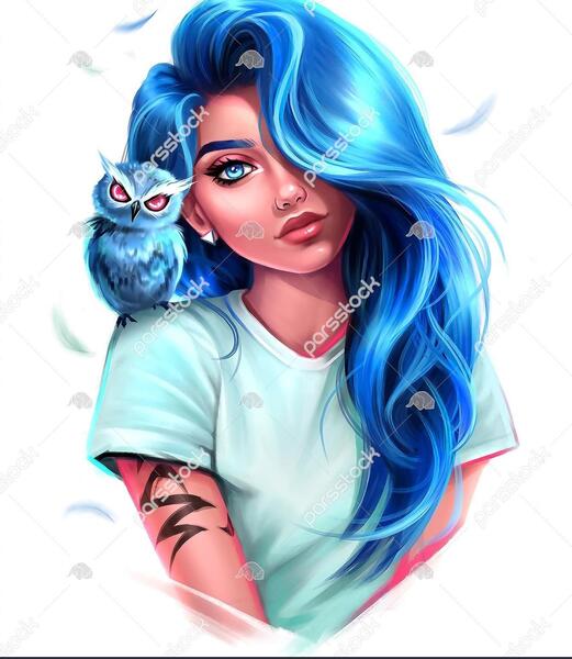 عکس آبی کارتونی