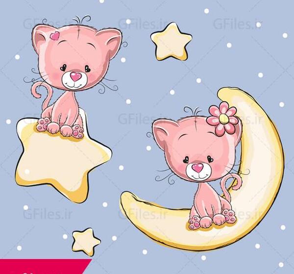 عکس گربه صورتی برای پس زمینه