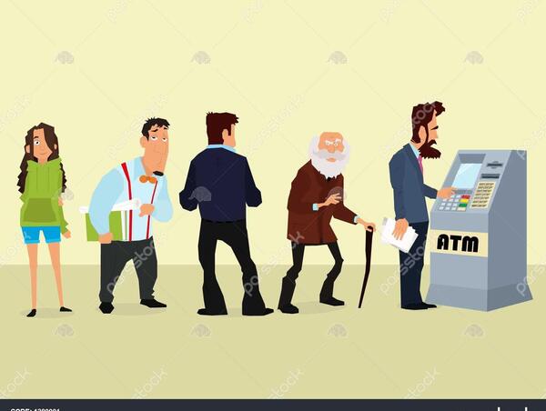 عکس پول گرفتن از دستگاه خودپرداز