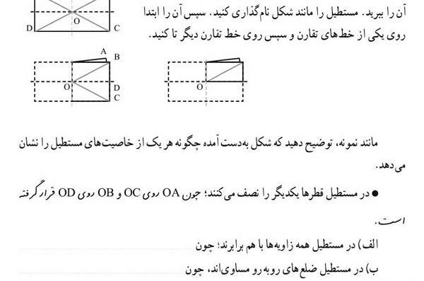 عکس قطر های مستطیل