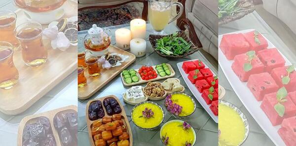 عکس سفره افطار نقاشی