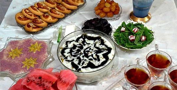 عکس سفره افطار نقاشی