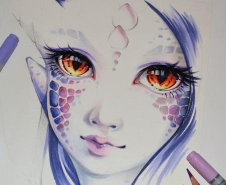 عکس نقاشی دخترونه ناراحت