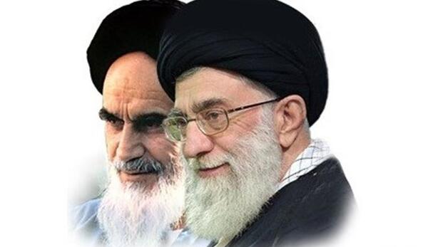 عکس رهبر خامنه ای و خمینی