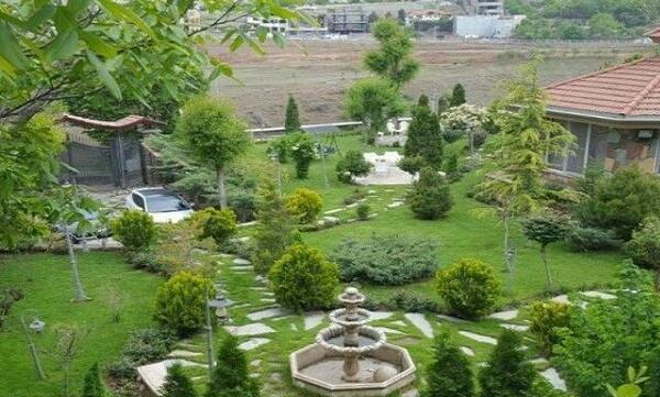 عکس حیاط ویلا در شمال