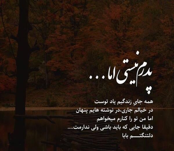 عکس نوشته دلم گرفته بابا