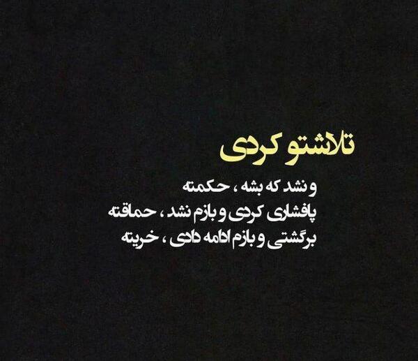 عکس نوشته من تلاشمو کردم