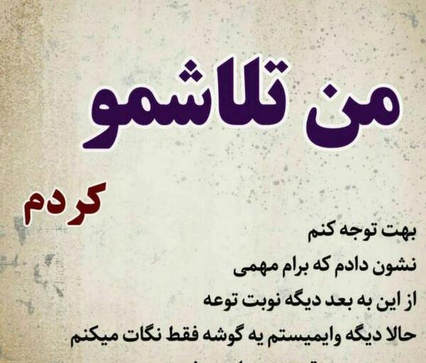 عکس نوشته من تلاشمو کردم