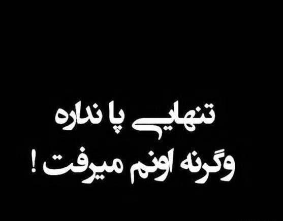 عکس نوشته تنهایی پا نداره وگرنه اونم میرفت
