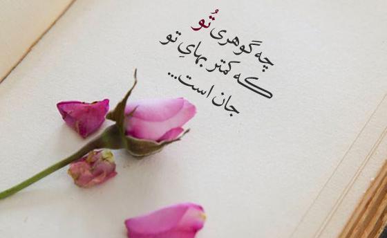 عکس نوشته شعر خاقانی