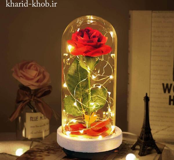 عکس گل طبیعی در شیشه