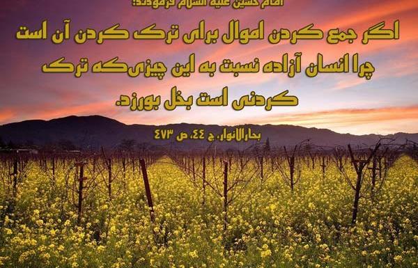 عکس نوشته سخنان امام رضا