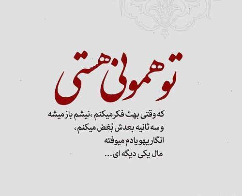 عکس نوشته بدون توهم میشه زندگی کرد