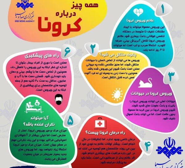 عکس نوشته توصیه کرونا