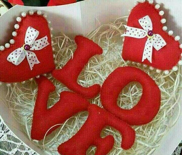 عکس ایده کادوی ولنتاین با نمد
