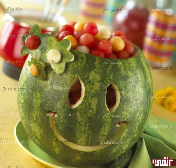 عکس ایده برای شب یلدا با هندوانه