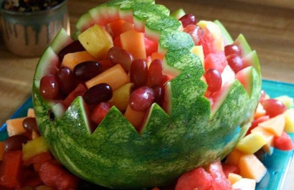 عکس ایده برای شب یلدا با هندوانه