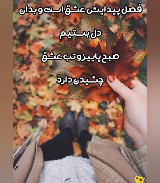 عکس نوشته صبح پاییزیتون بخیر
