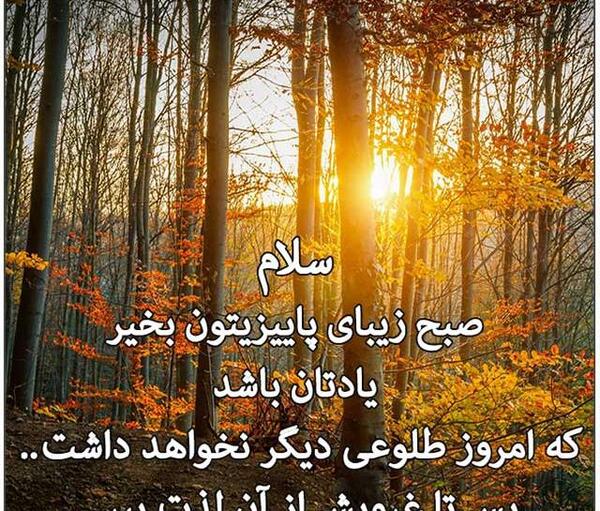 عکس نوشته صبح پاییزیتون بخیر