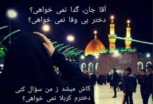 عکس نوشته دلم هوای کربلا دارد