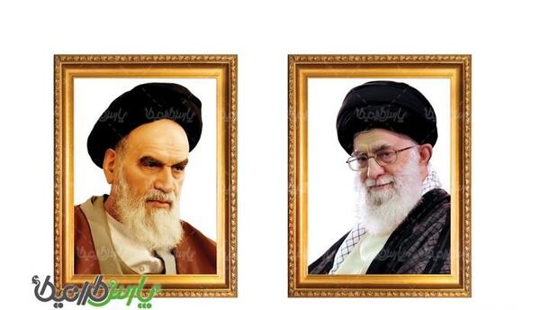 عکس رهبر و خمینی