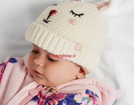 عکس کلاه زمستانی دخترانه بچه گانه