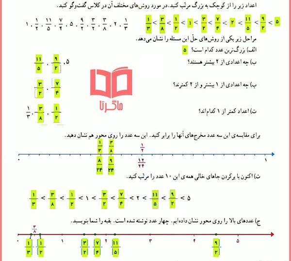 عکس صفحه های کتاب علوم ششم