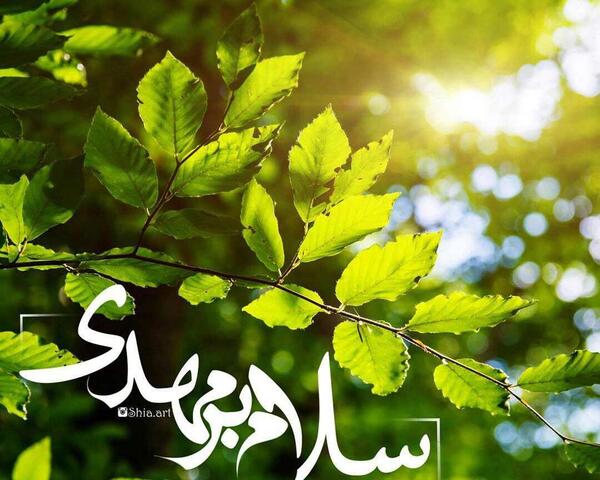 عکس نوشته سلام بر مهدی