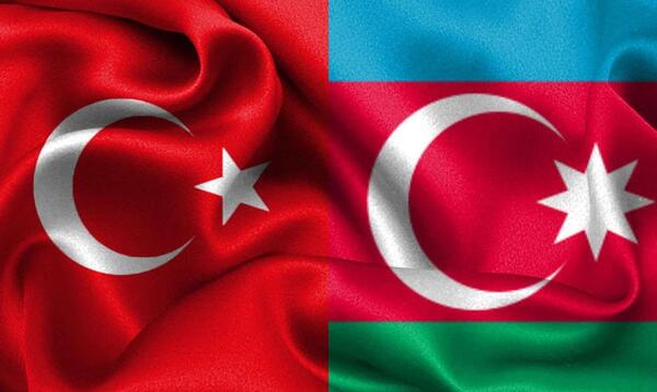 عکس پرچم ترکیه و آذربایجان