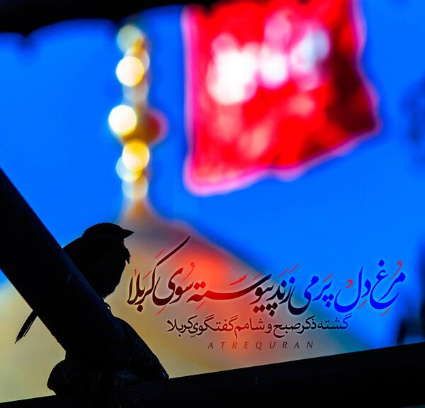 عکس نوشته بر دلم ترسم بماند آرزوی کربلا