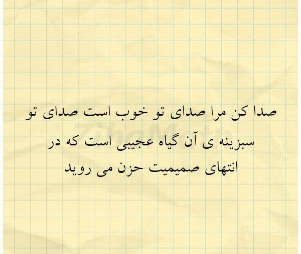 عکس نوشته ی صدای تو