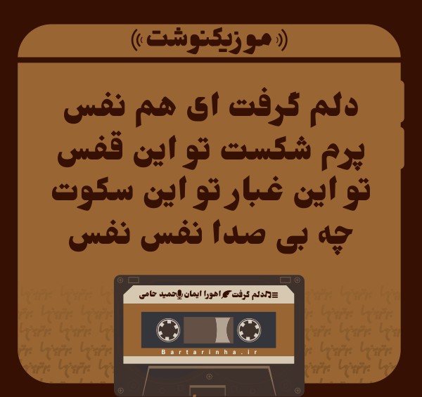 عکس نوشته دلم گرفت تو این قفس