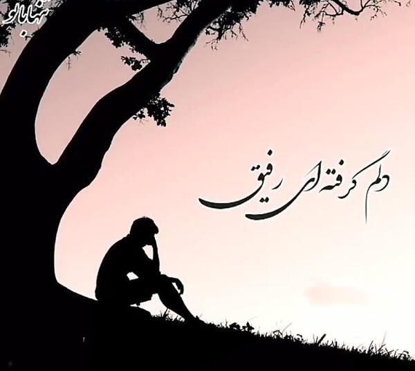 عکس نوشته دلم گرفته رفیق
