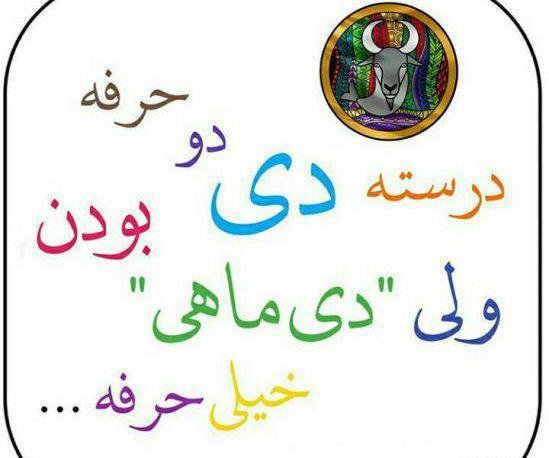 عکس نوشته دی ماهی خاص
