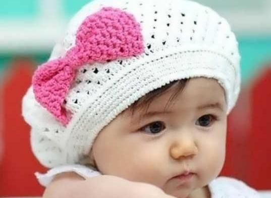 عکس کلاه نوزادی دخترانه