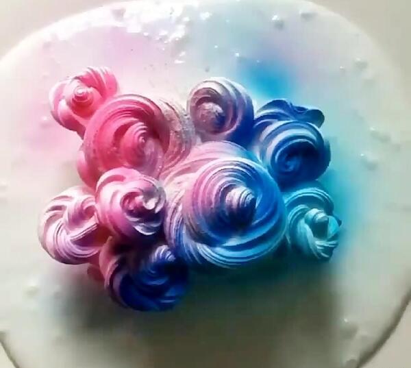 عکس اسلایم خامه ای صورتی