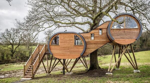 عکس خانه کلبه چوبی